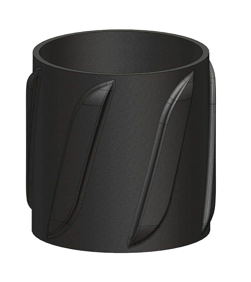 Thermoplastic Spiral Vane Solid Rigid Centralizer