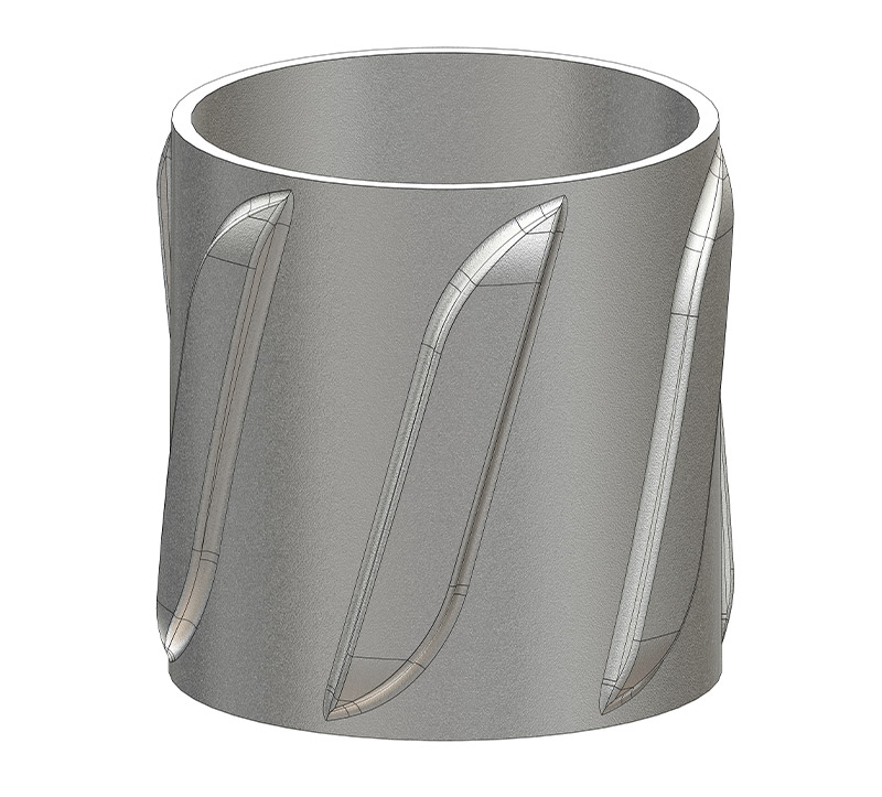 Zinc Spiral Blade Solid Rigid Centralizer